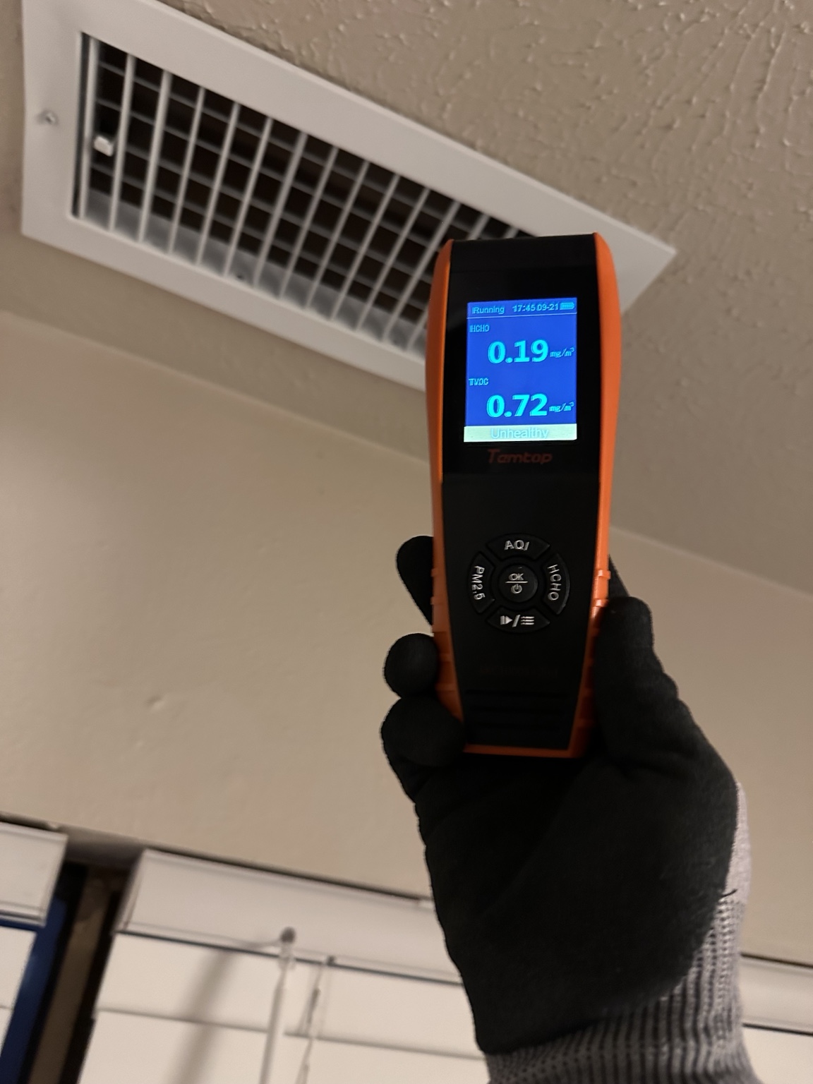 Earlier HCHO and TVOC screening